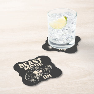 Dessous-de-verre En Papier Mode Bête Activé Motivation Gym Gorilla