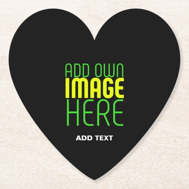 DESSOUS-DE-VERRE EN PAPIER MODÈLE DE TEXTE D'IMAGE NOIRE SIMPLE ET MODERNE (Devant)