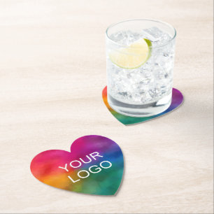 Dessous-de-verre En Papier Modèle personnalisé du logo de l'entreprise