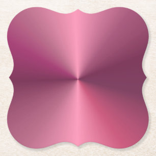 Dessous-de-verre En Papier Modèle vierge personnalisé élégant de couleur rose