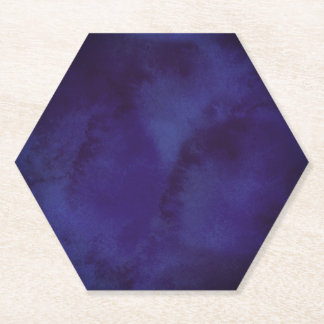 Dessous-de-verre En Papier Modern Navy Blue Minimalist Coaster | Elegant Dark
