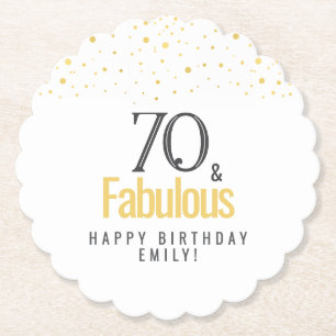 Dessous-de-verre En Papier Moderne 70 et Fabuleux anniversaire