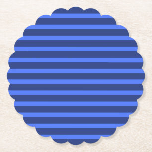 Dessous-de-verre En Papier Moderne simple bande à deux tons bleu géométrique