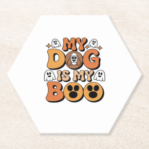 Dessous-de-verre En Papier Mon Chien Est Ma Chemise De Boo � Drôle Drôle Dign
