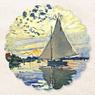 Dessous-de-verre En Papier Monet - Voilier au Petit-Gennevilliers