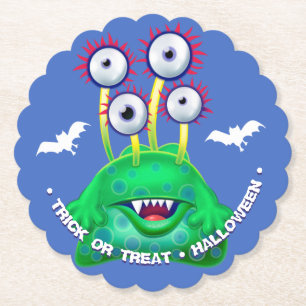 Dessous-de-verre En Papier Monster Trick ou Treat Halloween Dessous de verre.