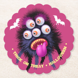 Dessous-de-verre En Papier Monster Trick ou Treat Halloween Party Dessous de 