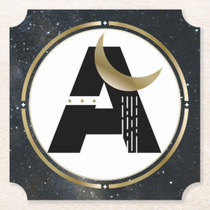 Dessous-de-verre En Papier Moon Initial A dans Starry Sky Papier Dessous de v