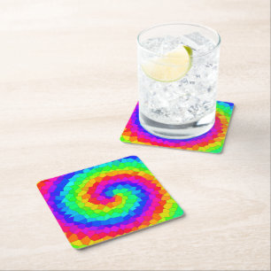 Dessous-de-verre En Papier Mosaïque arc-en-ciel