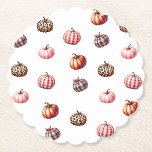 Dessous-de-verre En Papier motif citrouille Halloween/Automne