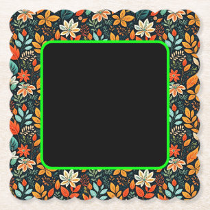 Dessous-de-verre En Papier Motif de fleurs exotiques florales