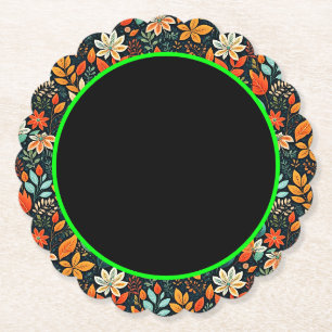 Dessous-de-verre En Papier Motif de fleurs exotiques florales