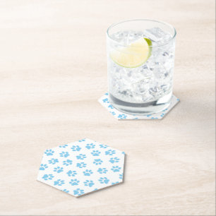 Dessous-de-verre En Papier Motif De Pâtes, Poches De Chien, Bébé Pâtes Bleues