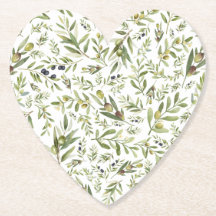 Motif d'olive de campagne française aquarelle vert