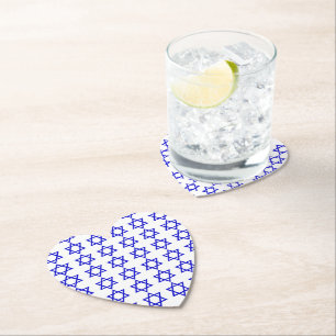 Dessous-de-verre En Papier Motif du drapeau israélien