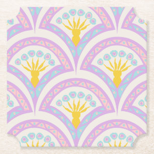 Dessous-de-verre En Papier Motif en coquille de couleur pastel