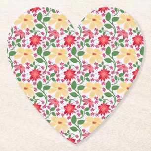 Dessous-de-verre En Papier Motif floral coloré sans couture Fleur brillante