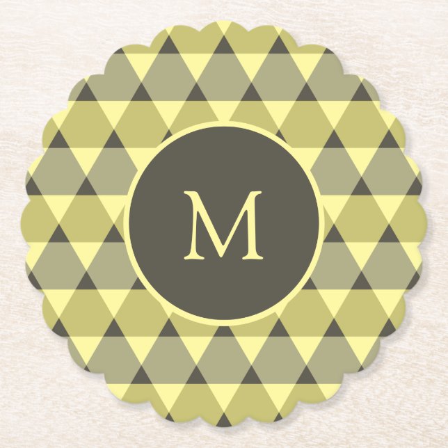 Dessous-de-verre En Papier Motif triangles (Devant)