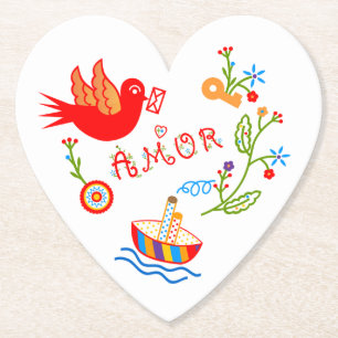 Dessous-de-verre En Papier Mouchoirs d'amour de Valentine