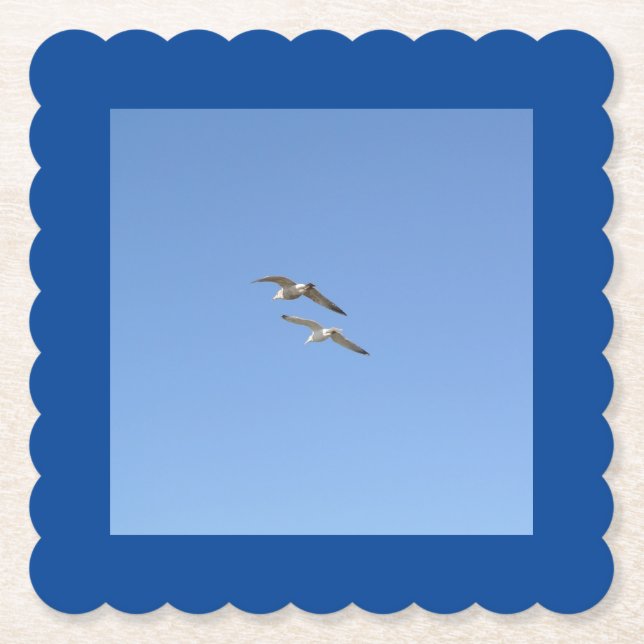 Dessous-de-verre En Papier Mouettes volantes - (Devant)