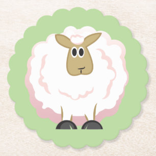 Dessous-de-verre En Papier Mouton blanc souple