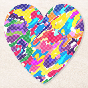 Dessous-de-verre En Papier Multicolore lumineux abstrait