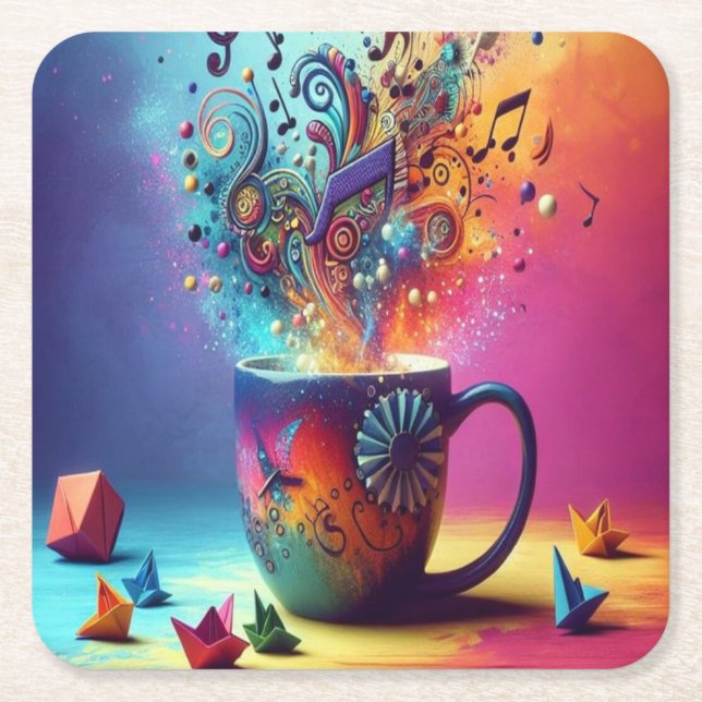 Dessous-de-verre en papier musicale (Devant)