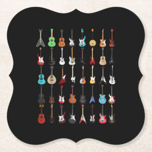 Dessous-de-verre En Papier Musique guitar