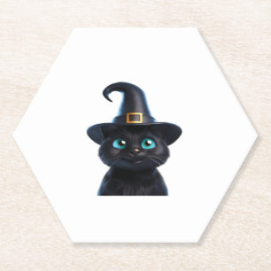 Dessous-de-verre En Papier Mystic Kitty � T-shirt classique Chat Halloween