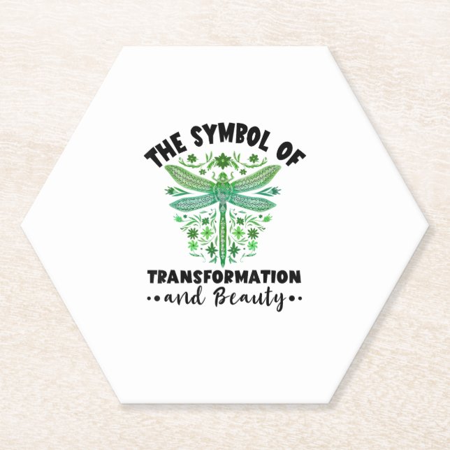 Dessous-de-verre En Papier Nature Insect Dragonflies Transformation Beauty Dr (Devant)