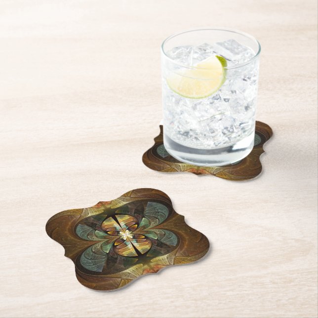 Dessous-de-verre En Papier Natures Matrix Bumble Bee Abstrait (En situation)