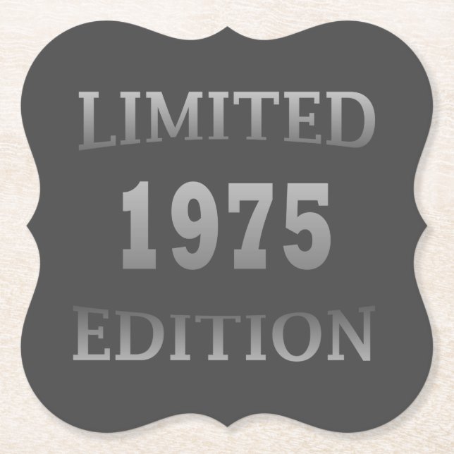 Dessous-de-verre En Papier Né en 1975 50ème anniversaire (Devant)