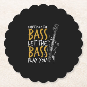 Dessous-de-verre En Papier Ne jouez pas la basse laissez la basse guitare