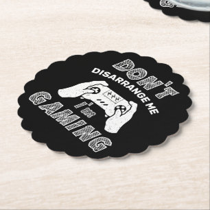 Dessous-de-verre En Papier Ne me désarrangez pas Je joue à des jeux vidéo amu