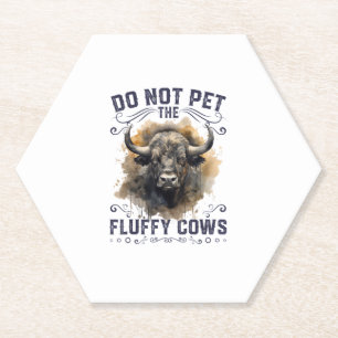Dessous-de-verre En Papier Ne Pas Animer Les Vaches Fluffantes Bison Yellowst