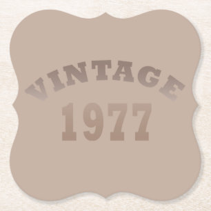 Dessous-de-verre En Papier Née en 1977 élégant moderne anniversaire vintage