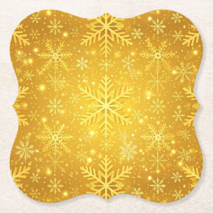 Dessous-de-verre En Papier Neige dorée