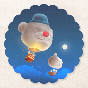 Dessous-de-verre En Papier Night Sky Balloon Adventure