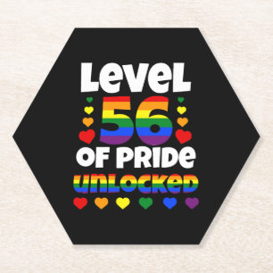 Dessous-de-verre En Papier Niveau 56 de Pride Unlock Rainbow LGBT 56e