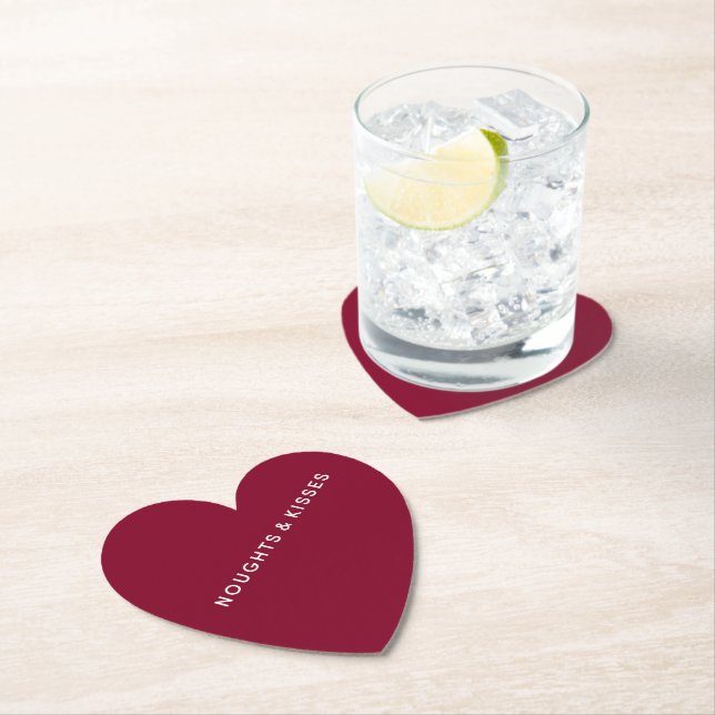 Dessous-de-verre En Papier NK Logo on Heart Shaped Paper Coaster (En situation)