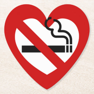 Dessous-de-verre En Papier No Love For Smoking Sign