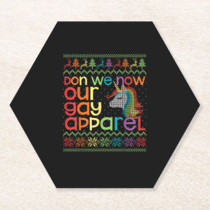 Dessous-de-verre En Papier Noël LGBT Portons Maintenant Notre Vêtement Arc-en