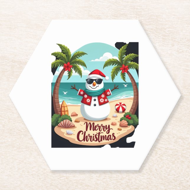 Dessous-de-verre En Papier noël Snowman (2) (Devant)