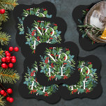 Dessous-de-verre En Papier NOEL Vacances vertes Noir<br><div class="desc">Le mot NOEL parmi les feuilles d'hiver et les baies sur un arrière - plan noir (ou toute couleur),  ces dessous de verre en papier sont élégants pour toute occasion de Noël de vacances. CORRESPONDRE des articles dans notre magasin.</div>