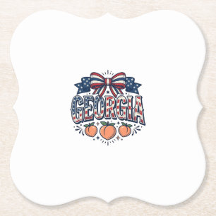 Dessous-de-verre En Papier Nœud de pêche de Géorgie patriotique vintage 4 jui