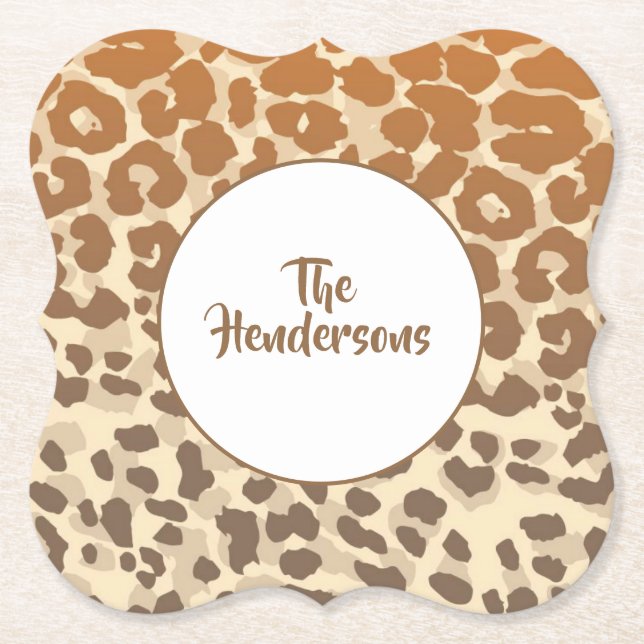 Dessous-de-verre En Papier Nom personnalisé du jeu de Dessous de verre papier (Devant)