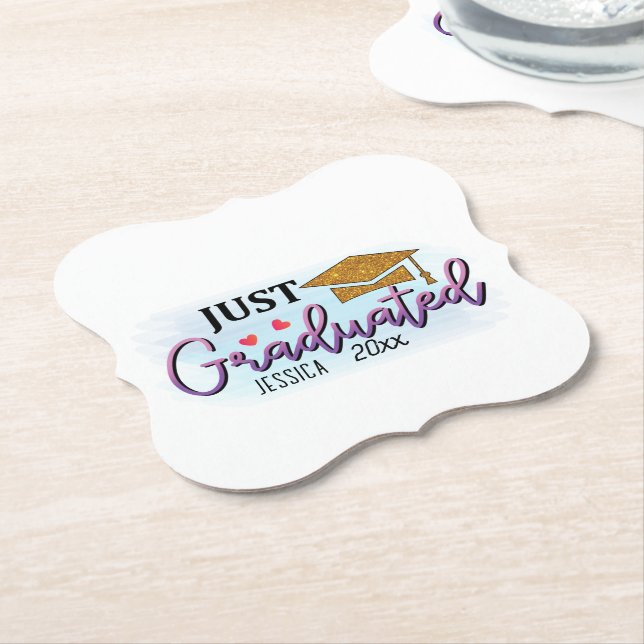 Dessous-de-verre En Papier Nom personnel Je viens de terminer 2023 (Incliné)