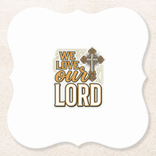 Dessous-de-verre En Papier Nous aimons notre Seigneur Vintage Cross Chemise c