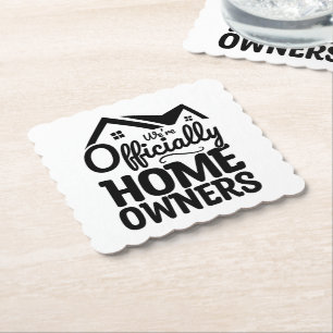 Dessous-de-verre En Papier Nous sommes officiellement propriétaires Cool Fami