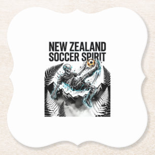 Dessous-de-verre En Papier Nouvelle-Zélande Esprit de Football Squelette Bute